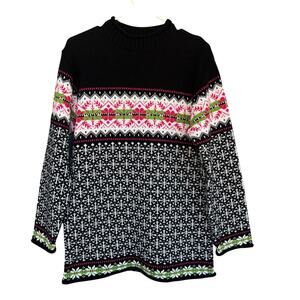 Vintage Norton Studio Sweater Womens Small Fair Isle Acrylic Pullover 90s